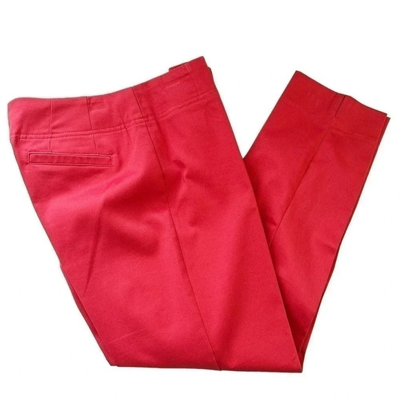 Ricki’s Slim Fit Ankle  Slit Cropped Pants Cotton Sateen Burnt Orange Size 0 - Picture 15 of 16